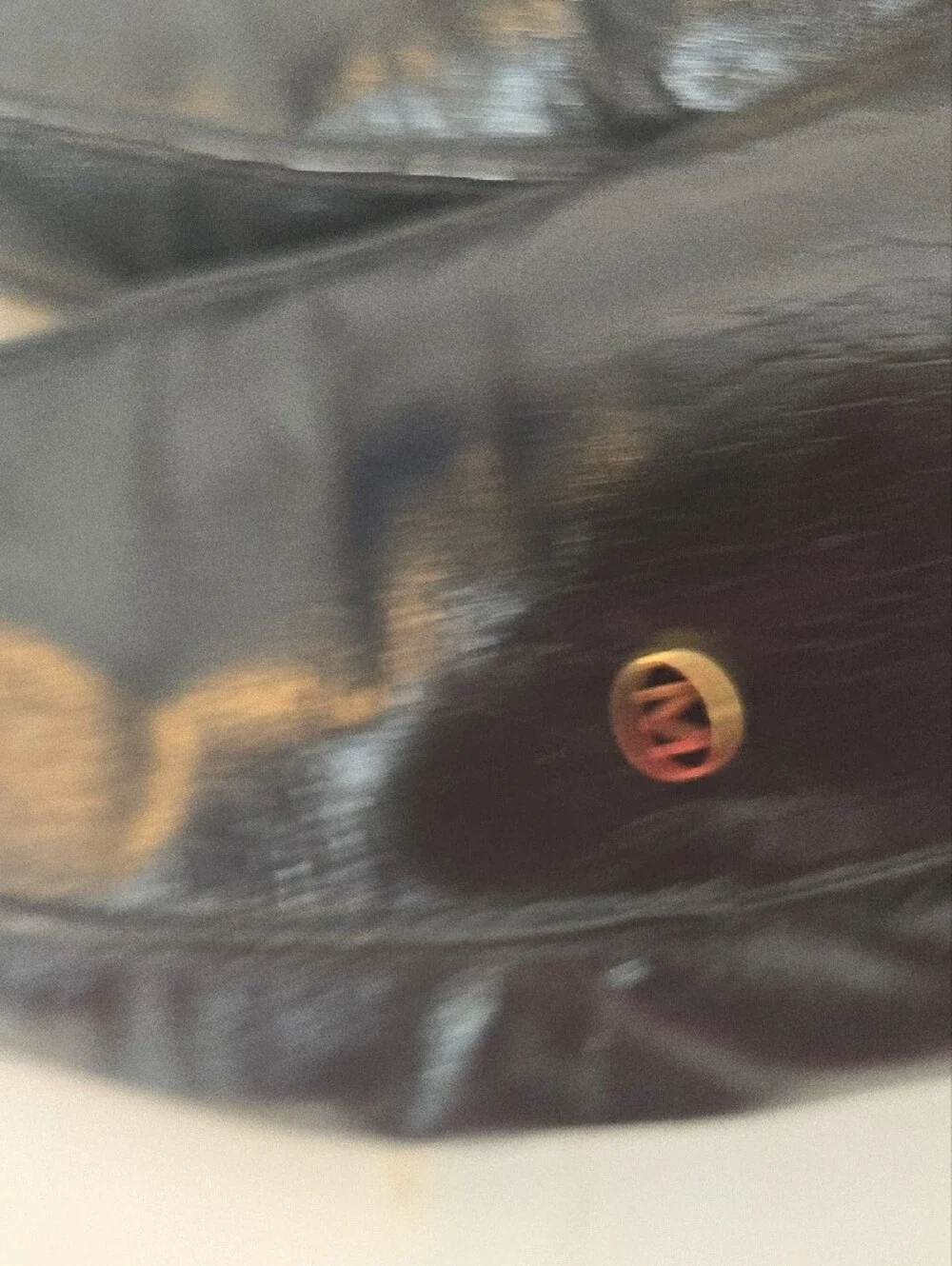 MORESCHI Black Leather Slip-On Loafers with Gold Accent